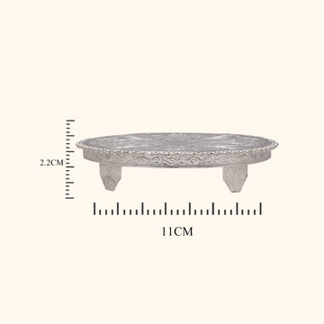 Lotus Design Silver Pooja Paat